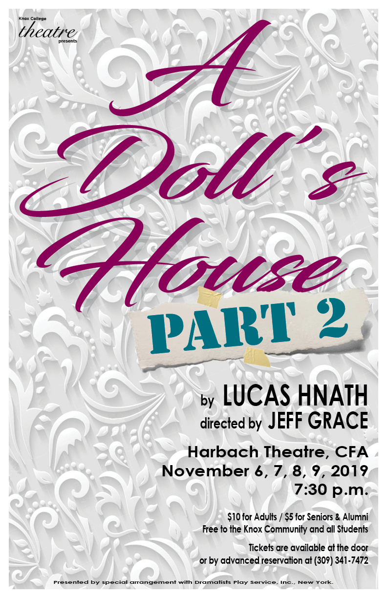 Poster for A Doll's House, Part 2 with production dates and times