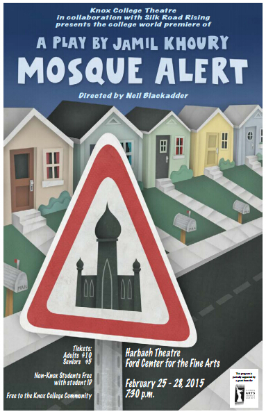 Poster for Mosque Alert with production dates and times